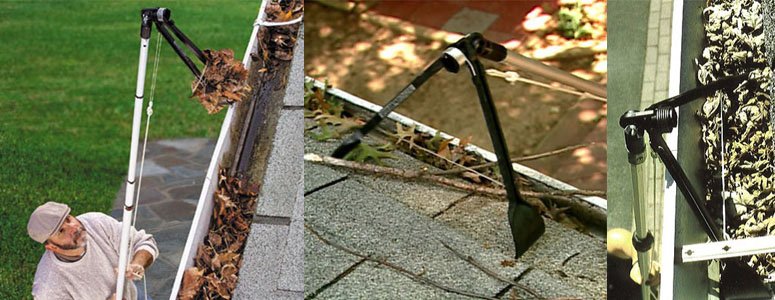 DIY gutter cleaning tools